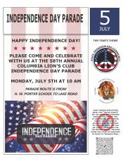 Lions Club Independence Day Parage 